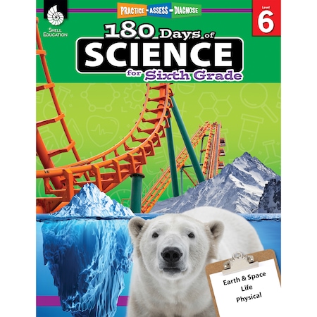 Shell Education 180 Days Of Science Book, Grade 6